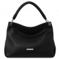 Preview: TL Bags Leder-Handtasche schwarz Preview: TL Bags Leder-Handtasche schwarz
